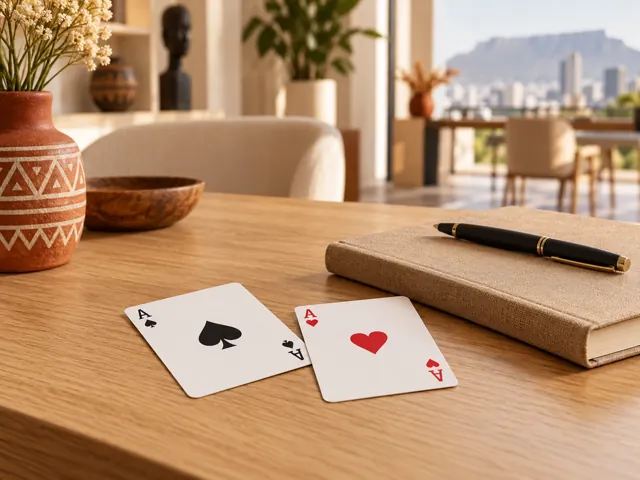 Playing cards and a notebook illustrating gaming formats